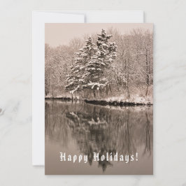 Cartes Pour Fêtes Annuelles Winter Wonderland - Sepia Christmas