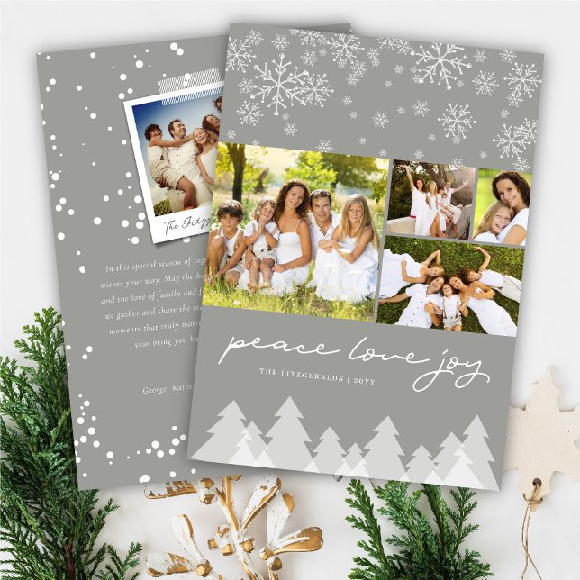 Cartes Pour Fêtes Annuelles Winter Wonderland Snowflakes Happy Holidays Photo (Créateur téléchargé)
