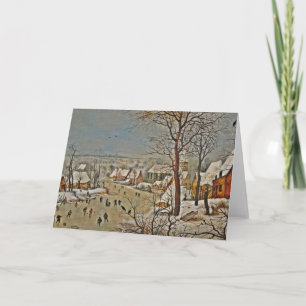Cartes Pour Fêtes Annuelles Winterscape sur un étang avec des oiseaux