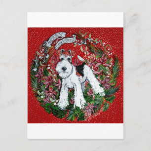 Cartes Pour Fêtes Annuelles Wire Fox Terrier Christmas