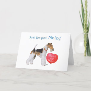 Cartes Pour Fêtes Annuelles Wire Fox Terrier Valentine