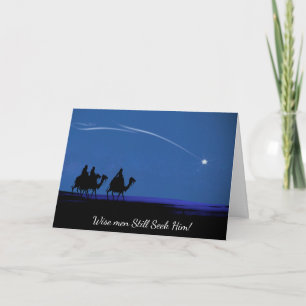 Cartes Pour Fêtes Annuelles Wise Men Still Seek Him Christian Christmas Card