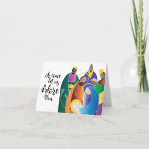 Cartes Pour Fêtes Annuelles Wisemen, Oh Viens, Adorons-Le