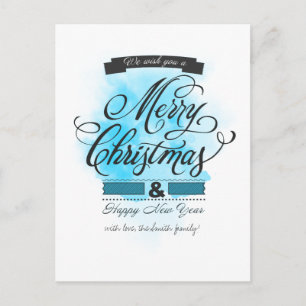 Cartes Pour Fêtes Annuelles Wish you a Merry Christmas & Happy New Year