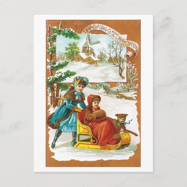 Cartes Pour Fêtes Annuelles Wishes You a Merry Christmas (Devant)