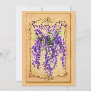 Cartes Pour Fêtes Annuelles Wisteria Vintage Multipurpose Antique arrière - pl