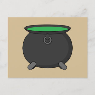 Cartes Pour Fêtes Annuelles Witch Cauldron