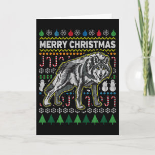 Cartes Pour Fêtes Annuelles Wolf Ugly Christmas Sweat Wildlife Series