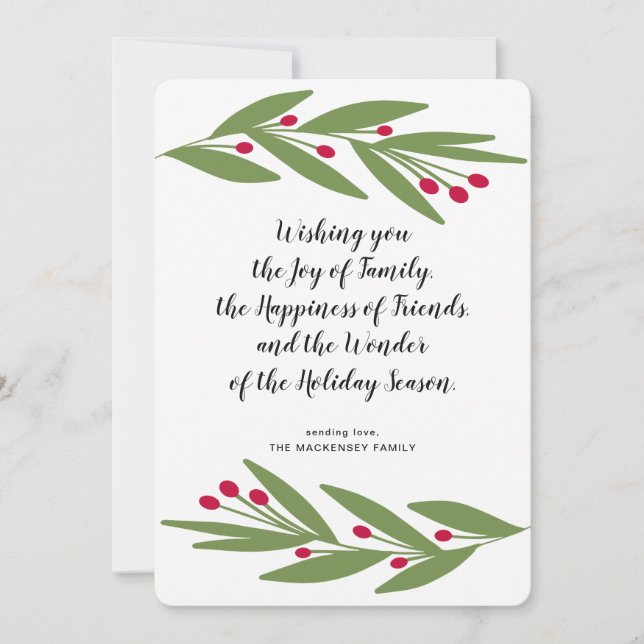 Cartes Pour Fêtes Annuelles Wonder of the Holiday Season (Devant)