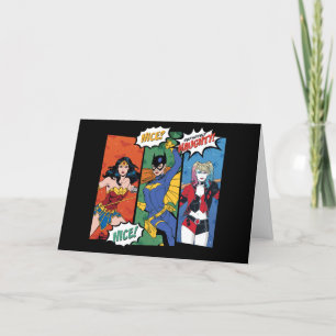 Cartes Pour Fêtes Annuelles Wonder Woman, Batgirl & Harley Quinn Holiday