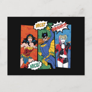Cartes Pour Fêtes Annuelles Wonder Woman, Batgirl & Harley Quinn Holiday