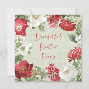 Cartes Pour Fêtes Annuelles Wonderful Winter Days