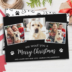 Cartes Pour Fêtes Annuelles Woof Joyeux Noël Personnalisé Amoureux des chiens 