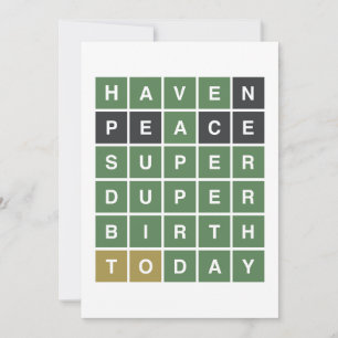 Cartes Pour Fêtes Annuelles WORDLE Birthday. Avoir Un Anniversaire Super Duper