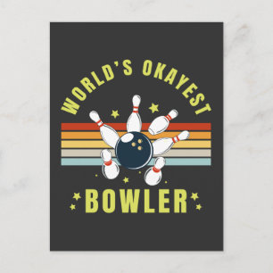 Cartes Pour Fêtes Annuelles Worlds Okayest Bowler