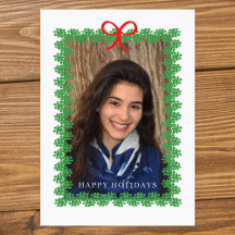 Wreath Framed Holiday Photo Card
