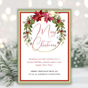 Cartes Pour Fêtes Annuelles Wreath moderne élégante Joyeux Noël