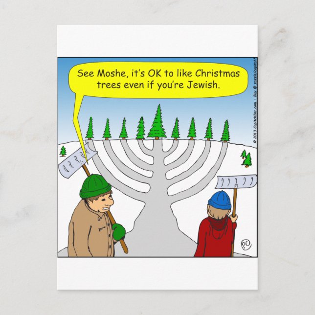 Cartes Pour Fêtes Annuelles x04 Juifs aiment Noël aussi - dessin animé (Devant)