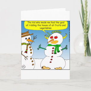 Cartes Pour Fêtes Annuelles x10 maison de distribution de légumes dessin animé