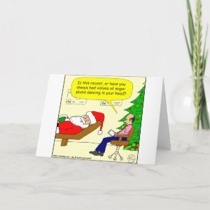Cartes Pour Fêtes Annuelles x30 Père Noël parle à son thérapeute - Cartoon
