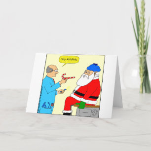 Cartes Pour Fêtes Annuelles x85 Père Noël disent ahhh Cartoon