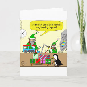 Cartes Pour Fêtes Annuelles x87 Diplôme d'ingénieur Elf dessin animé