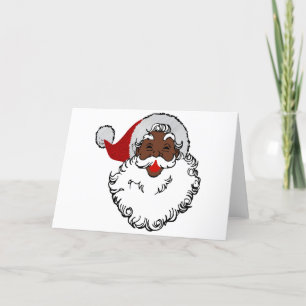 Cartes Pour Fêtes Annuelles xmas black santa claus