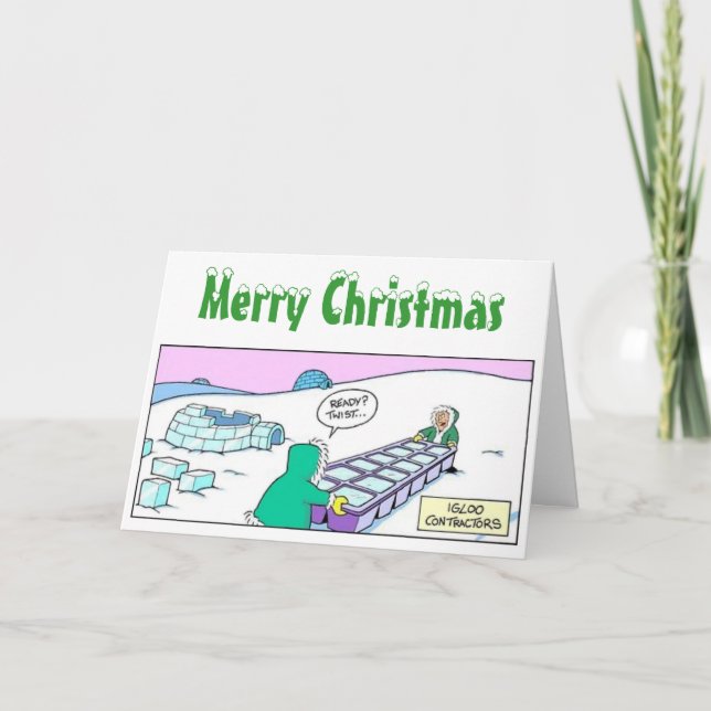 Cartes Pour Fêtes Annuelles Xmas (Constructeurs Igloo) (Devant)