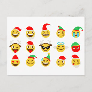Cartes Pour Fêtes Annuelles xmas emoji happy faces