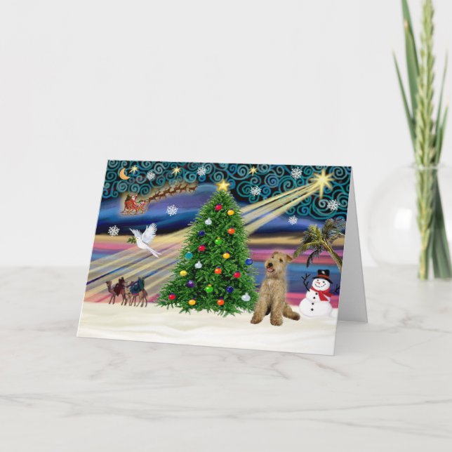Cartes Pour Fêtes Annuelles Xmas Magic-Lakeland Terrier (Devant)