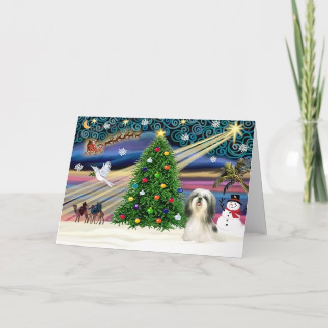 Cartes Pour Fêtes Annuelles Xmas Magic-ShihTzu 4 (Devant)