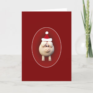 Cartes Pour Fêtes Annuelles Xmas Piggy
