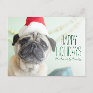 Cartes Pour Fêtes Annuelles Xmas Pug