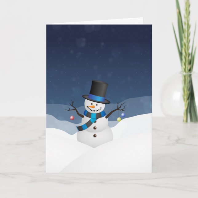 Cartes Pour Fêtes Annuelles Xmas Snowman (Devant)