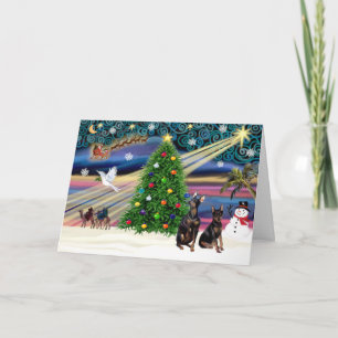 Cartes Pour Fêtes Annuelles XmasMagic-MinPin-Pair
