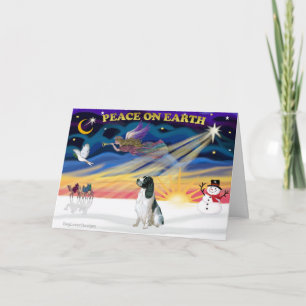 Cartes Pour Fêtes Annuelles XmasSunrise-EngSpringer-bw