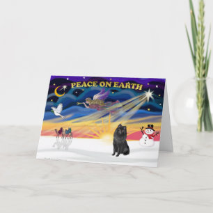 Cartes Pour Fêtes Annuelles XmasSunrise-Schipperke1