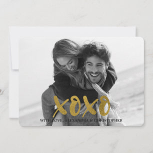 Cartes Pour Fêtes Annuelles XOXO Gold Foil Saint Valentin Photo