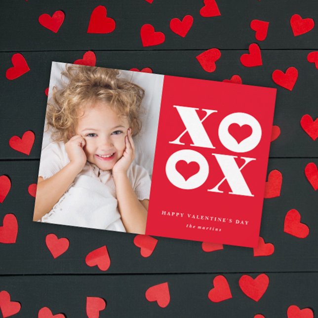 Cartes Pour Fêtes Annuelles XOXO photo de la Saint Valentin (Créateur téléchargé)