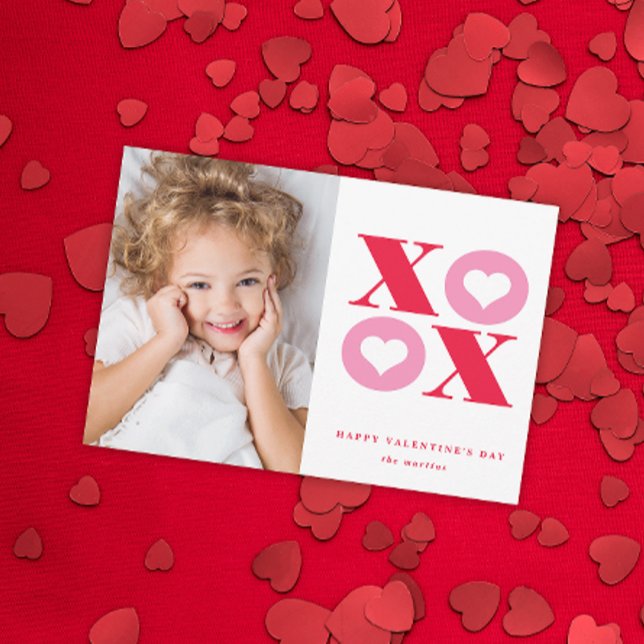 Cartes Pour Fêtes Annuelles XOXO photo de la Saint Valentin (Créateur téléchargé)