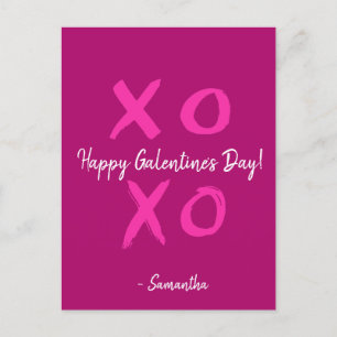 Cartes Pour Fêtes Annuelles Xoxo rose foncé Personnalisé Bonne Saint-Galentin