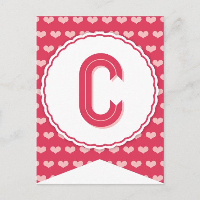 Cartes Pour Fêtes Annuelles XOXO Valentine Party Drapeau Bannière C (Devant)