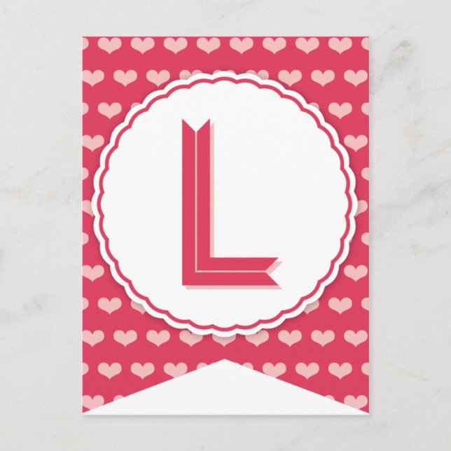 Cartes Pour Fêtes Annuelles XOXO Valentine Party Drapeau Bannière L (Devant)