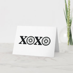 Cartes Pour Fêtes Annuelles Xoxo Weightlifting Card