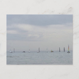 Cartes Pour Fêtes Annuelles Yacht race boats in a line