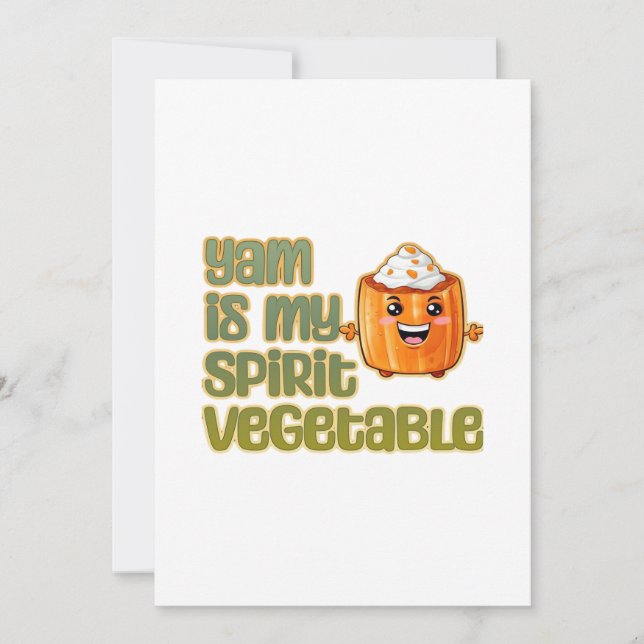 Cartes Pour Fêtes Annuelles Yam Is My Spirit Vegetable Classic (Devant)