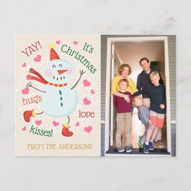 Cartes Pour Fêtes Annuelles YAY Son Noël Photo Grey (Devant)
