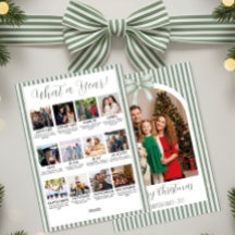 Year in Review Christmas Arch Photo & Green Bow