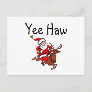 Cartes Pour Fêtes Annuelles Yee Haw Cowboy Père Noël