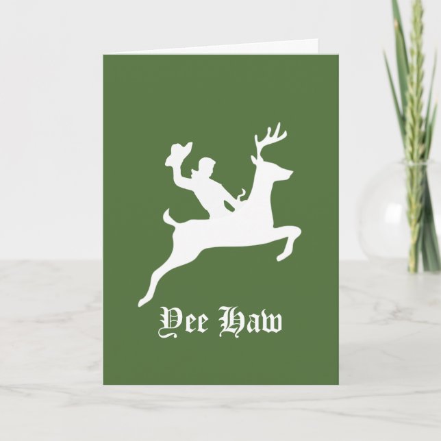 Cartes Pour Fêtes Annuelles Yee Haw Noël (Devant)
